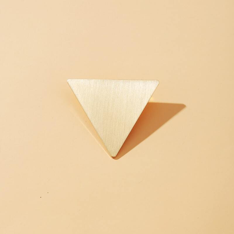 

1pc Metal Triangle Hair Tie, Gold