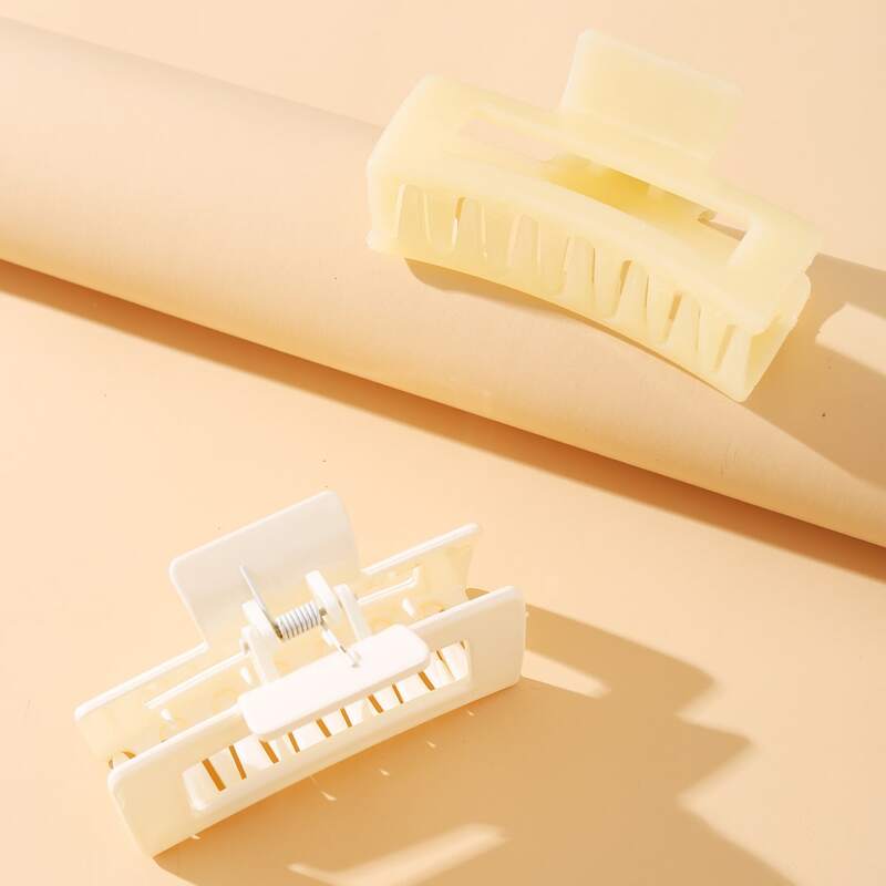 

2pcs Simple Hair Claw, Multicolor