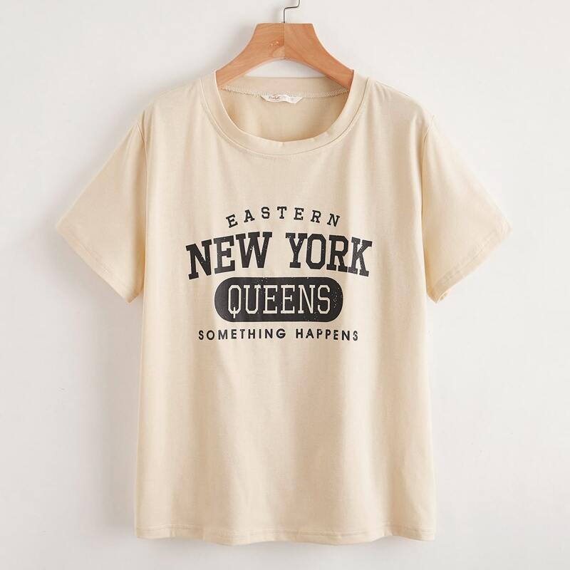 

Letter Graphic Tee, Apricot