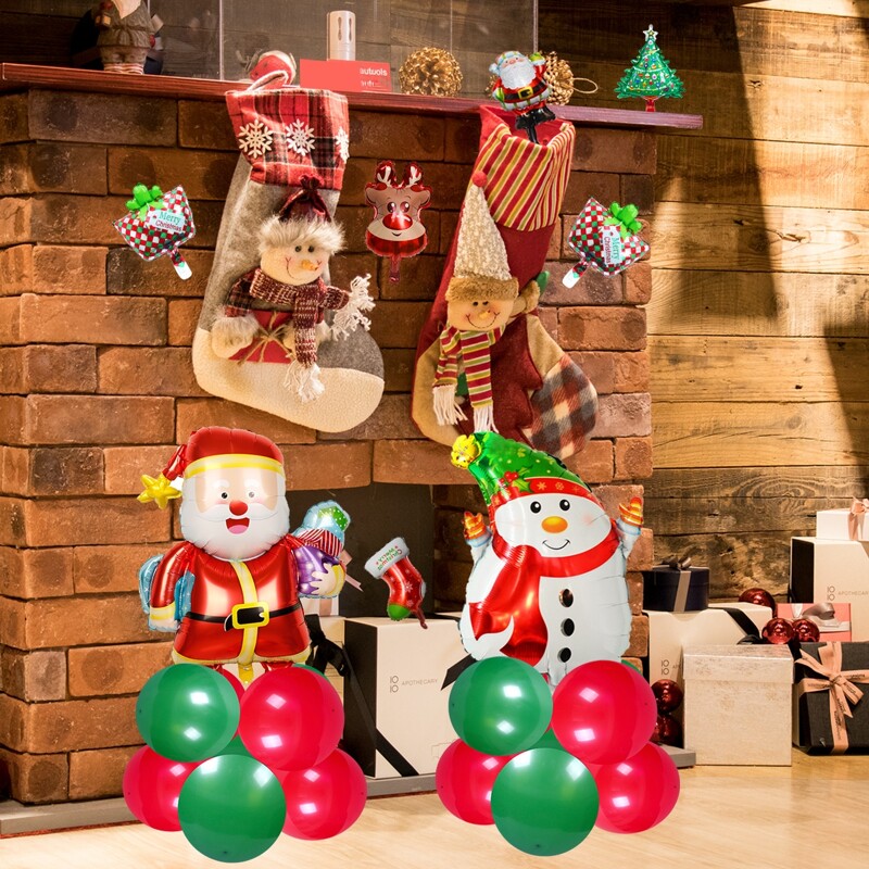 

1set Christmas Decoration Balloon Set, Multicolor