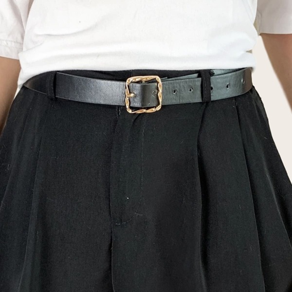 

Metal Buckle Belt, Black