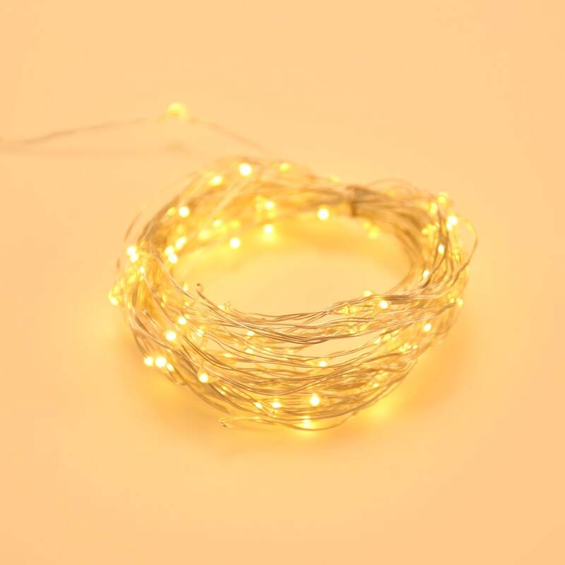 

10pcs Bulb Copper Wire String Light, Yellow