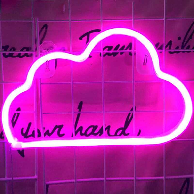 

1pc Cloud Shaped Night Light, Pink