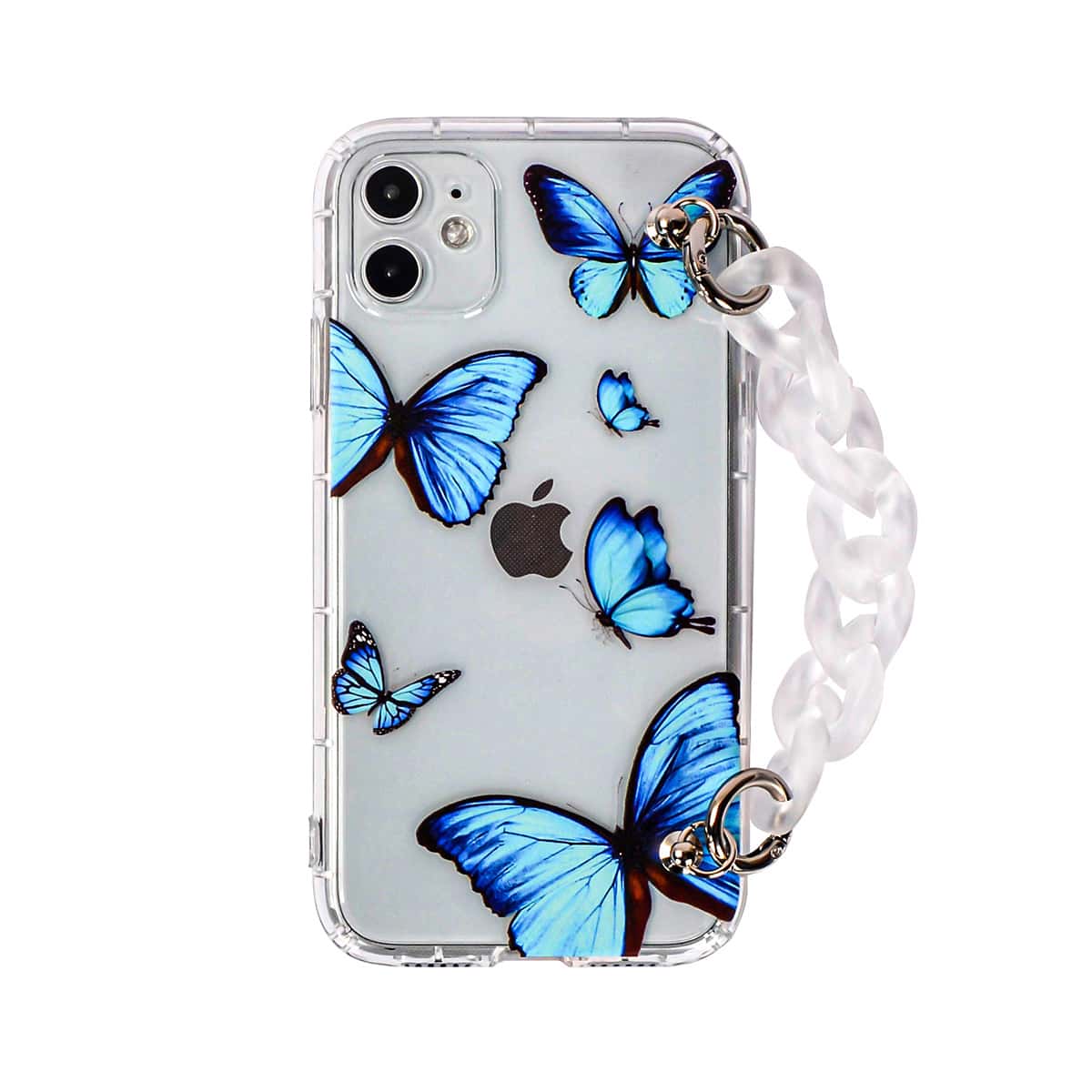 

Butterfly Print iPhone Case With Chain Strap, Multicolor