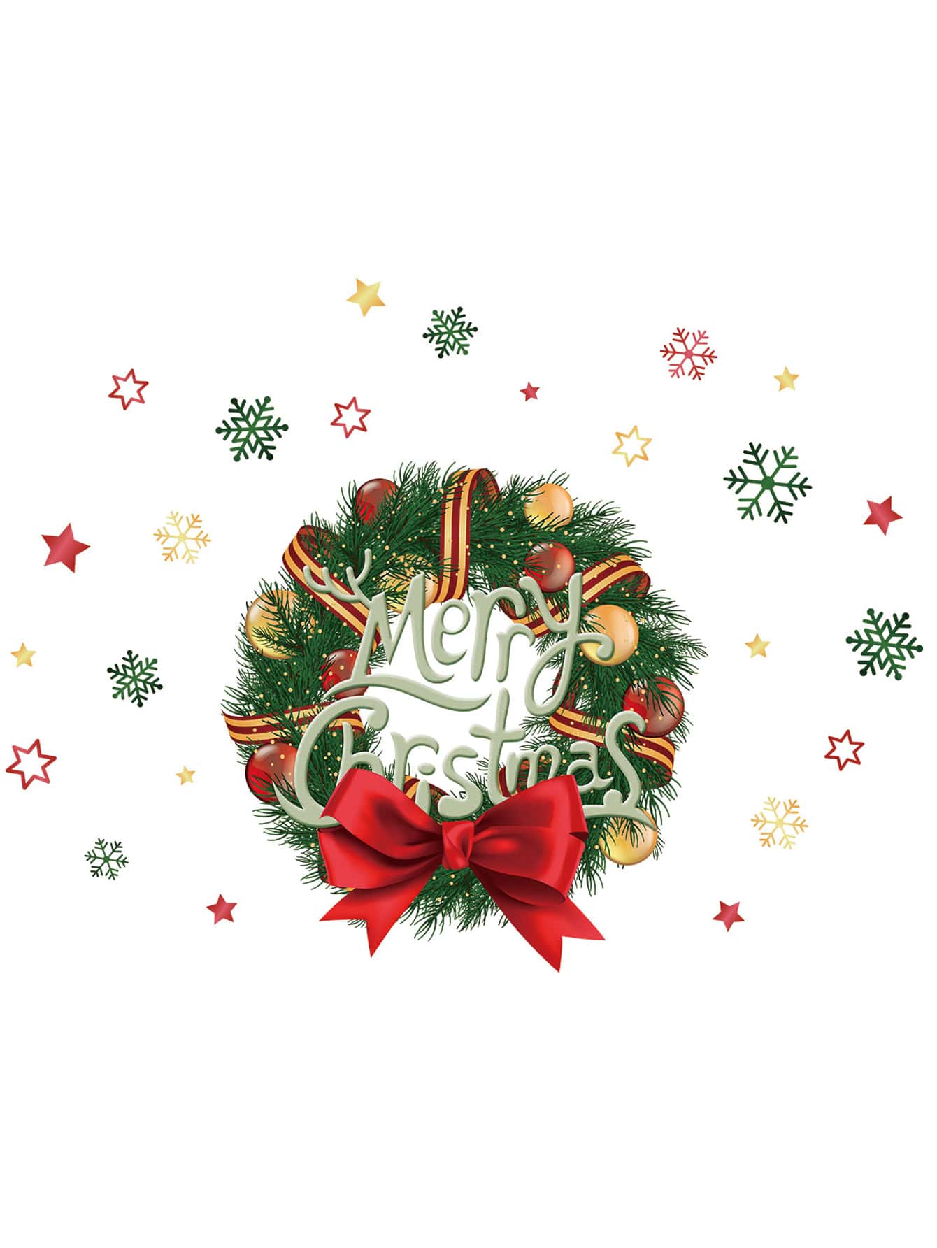 Christmas Wreath Wall Sticker