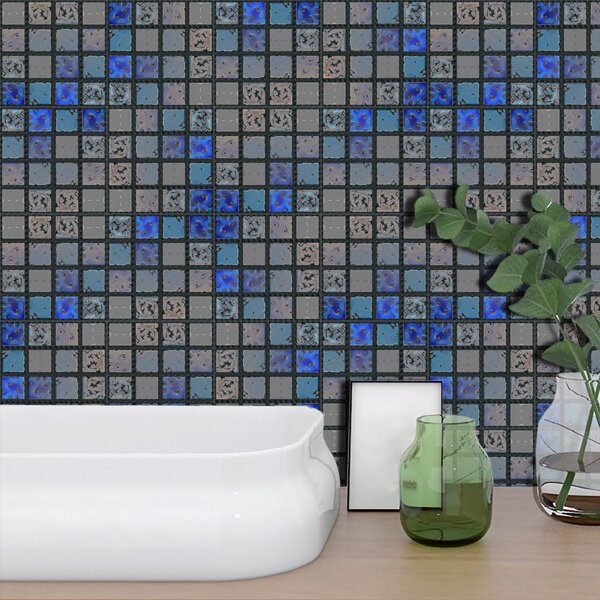

10pcs Mosaic Tile Sticker, Multicolor