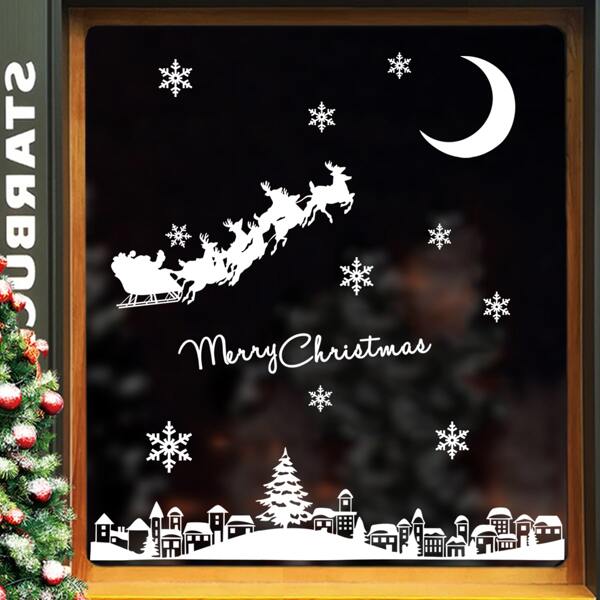 

Christmas Pattern Window Sticker, White