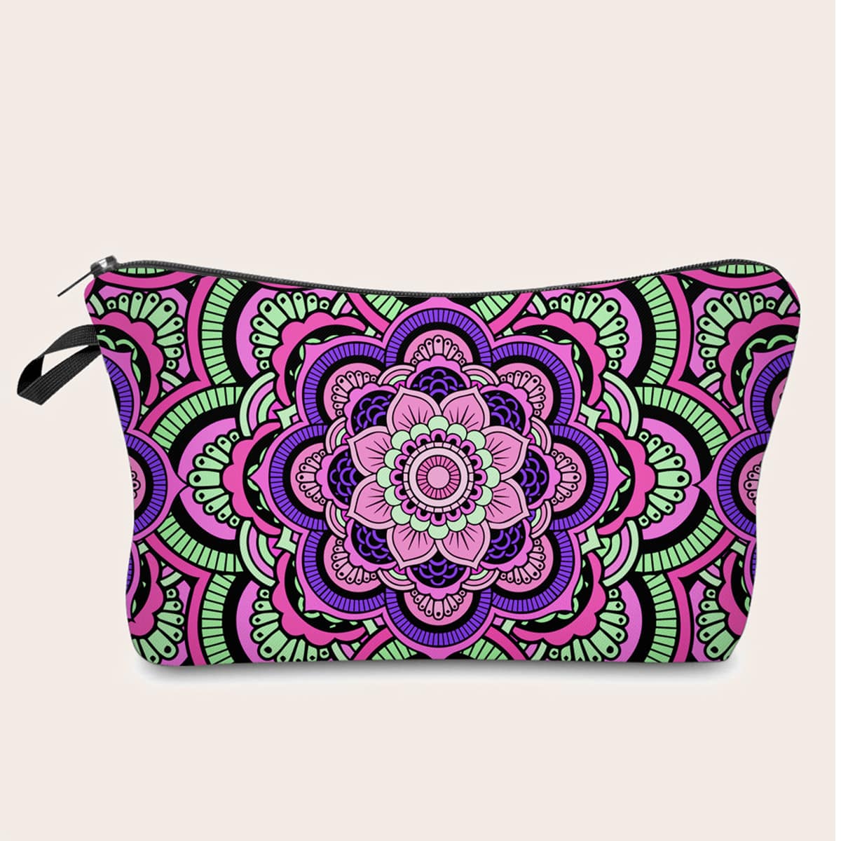 

Mandala Print Makeup Bag, Multicolor