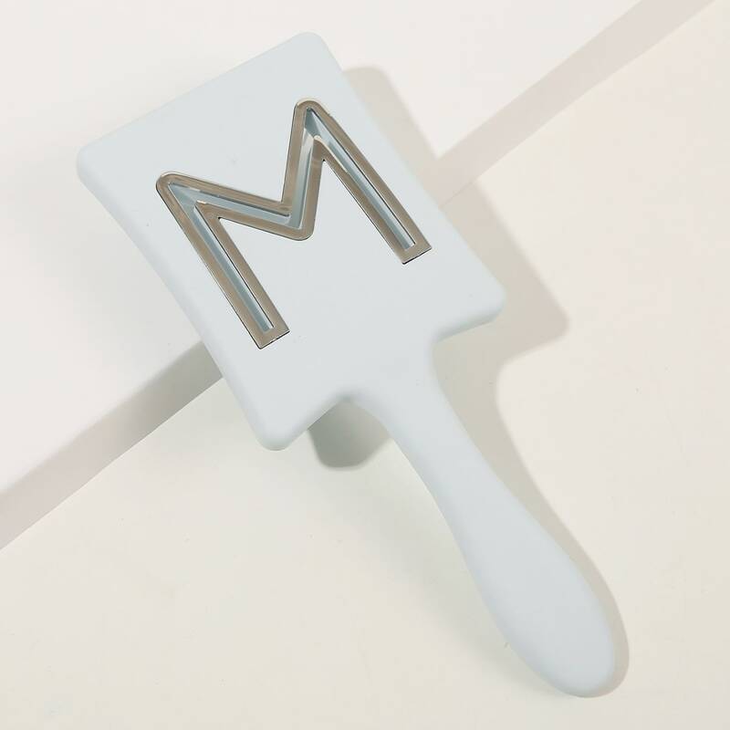 

1pc Letter Graphic Hair Comb, Baby blue
