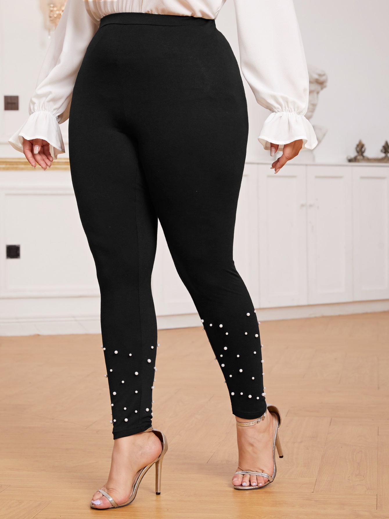 Plus Beaded Hem Leggings thumbnail