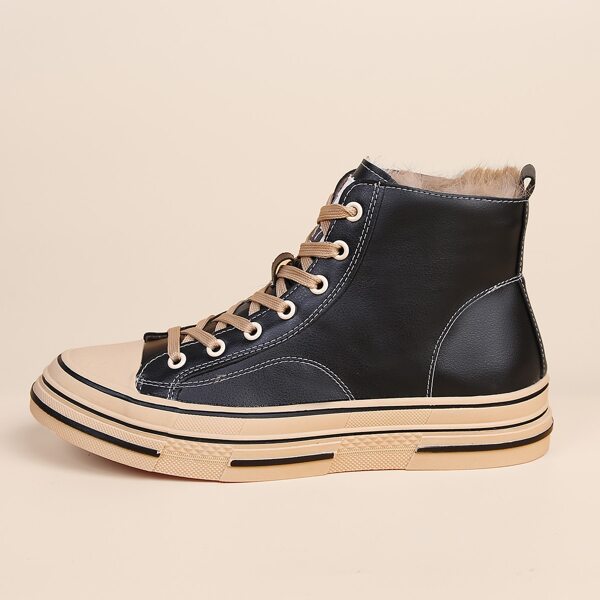 

Lace-up Front High Top Sneakers, Black