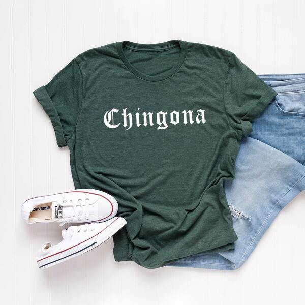 

Plus Letter Graphic Tee, Dark green