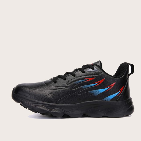 

Color Block Lace-up Front Sneakers, Black