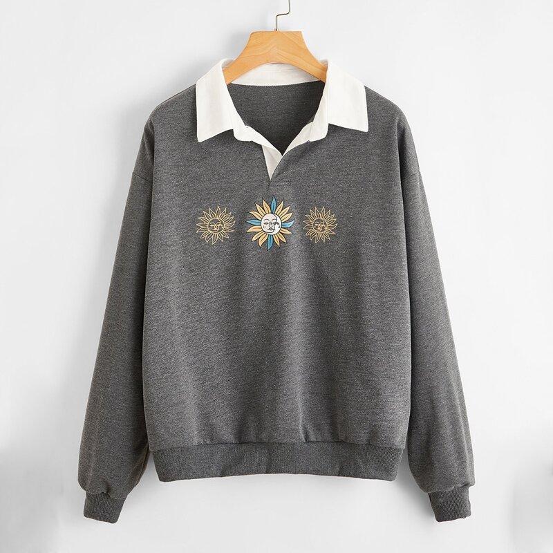 

Sun Graphic Sweatshirt, Dark grey