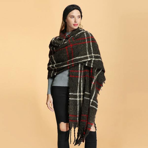 

Plaid Pattern Scarf, Multicolor