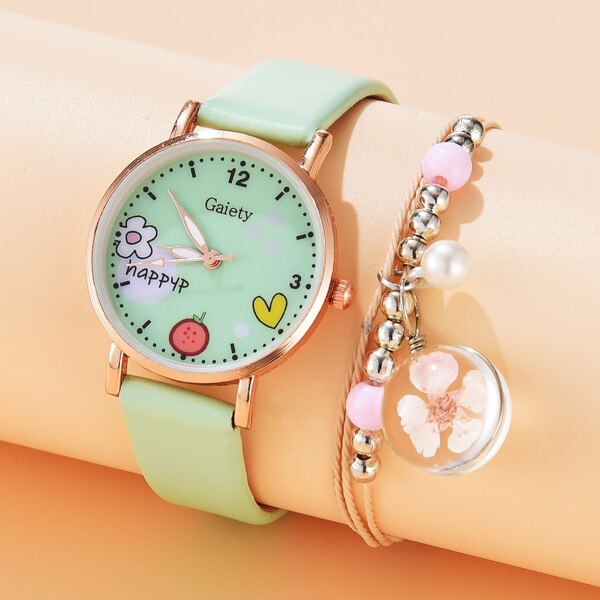 

1pc Kids Pointer Watch & 1pc Bracelet