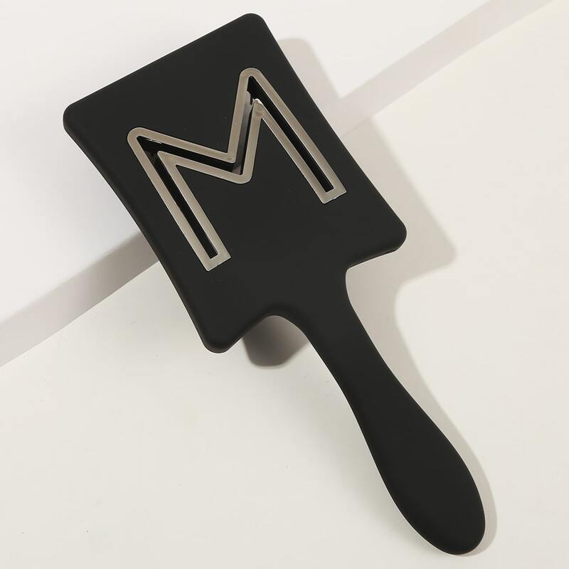 

1pc Letter Graphic Hair Comb, Black