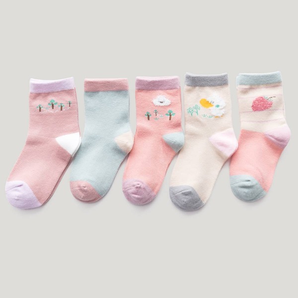 

5pairs Baby Cartoon Graphic Socks, Multicolor