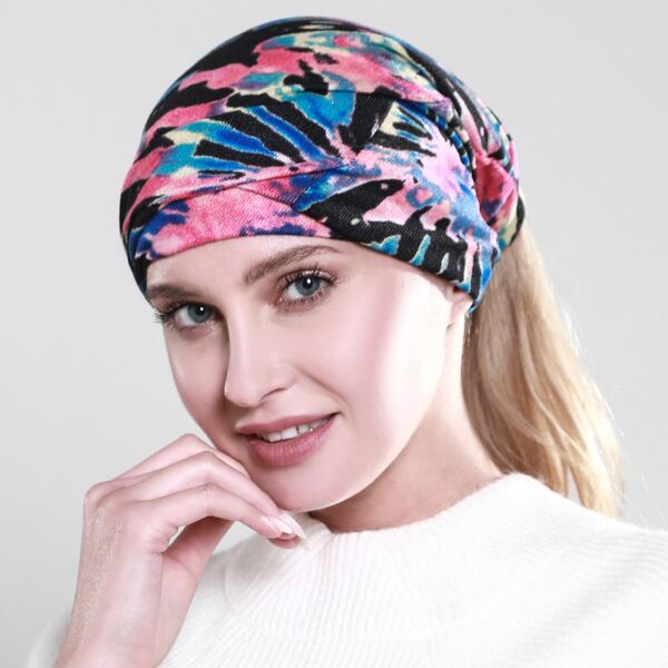 

Color Block Flower Pattern Scarf, Multicolor