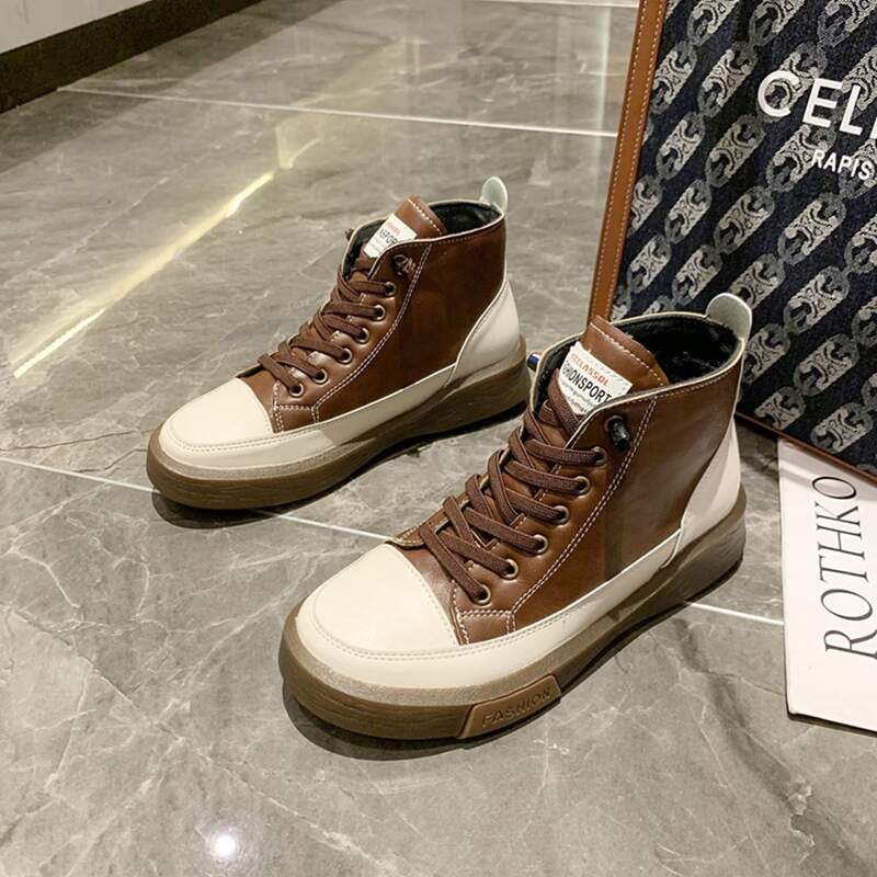 

Lace-up Front Ankle Boots, Multicolor