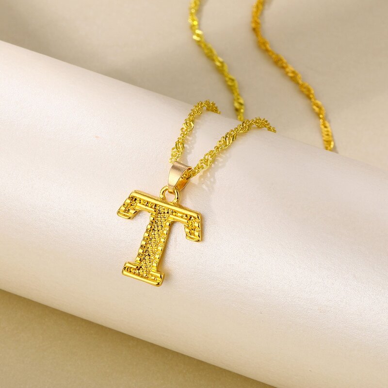 

Letter Pendant Necklace, Gold