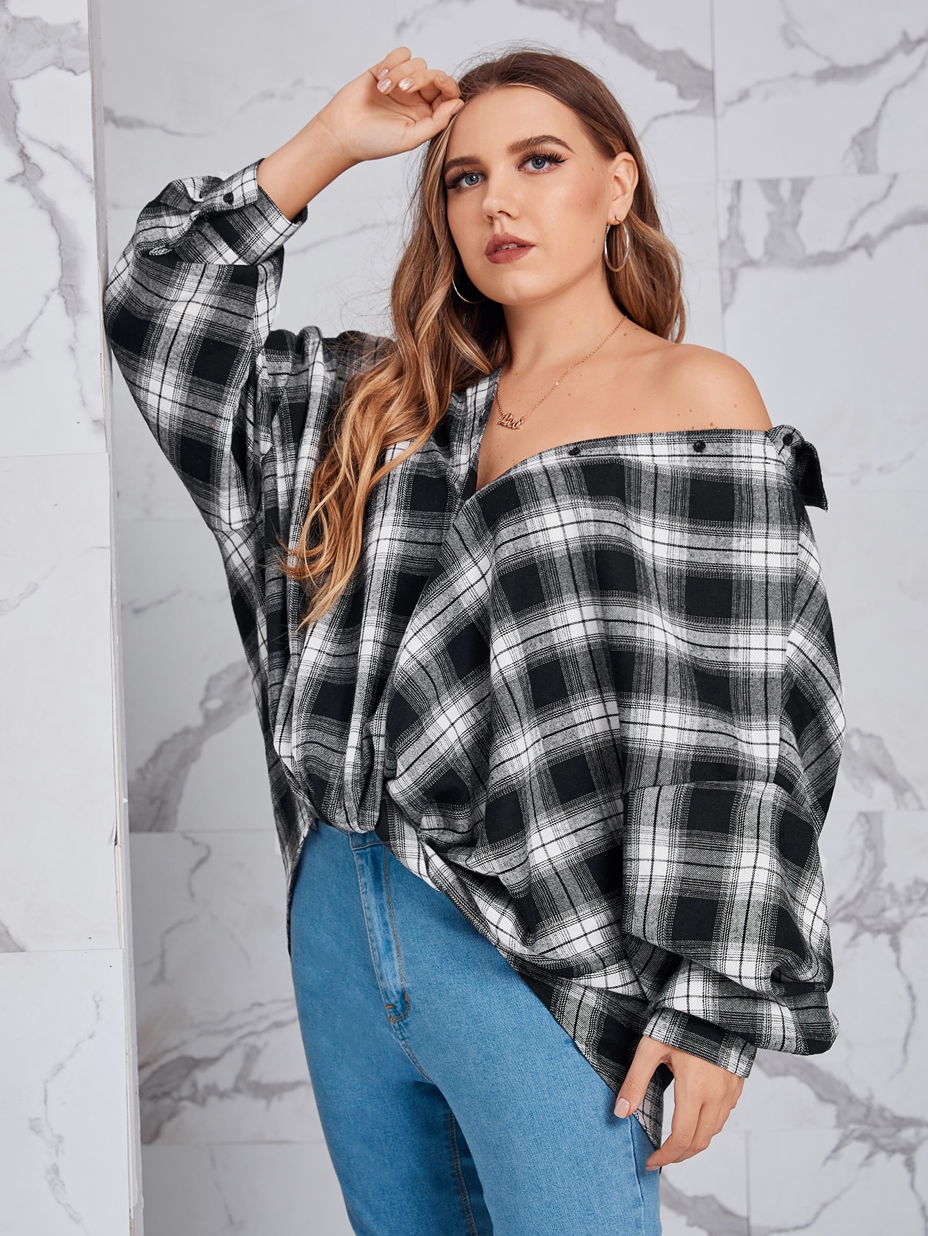 Plus Tartan Twist Front Top thumbnail