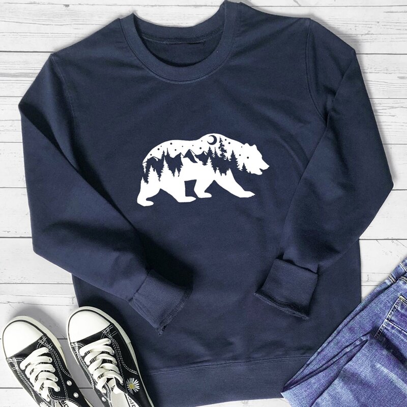 

Cartoon Graphic Sweatshirt, Navy blue