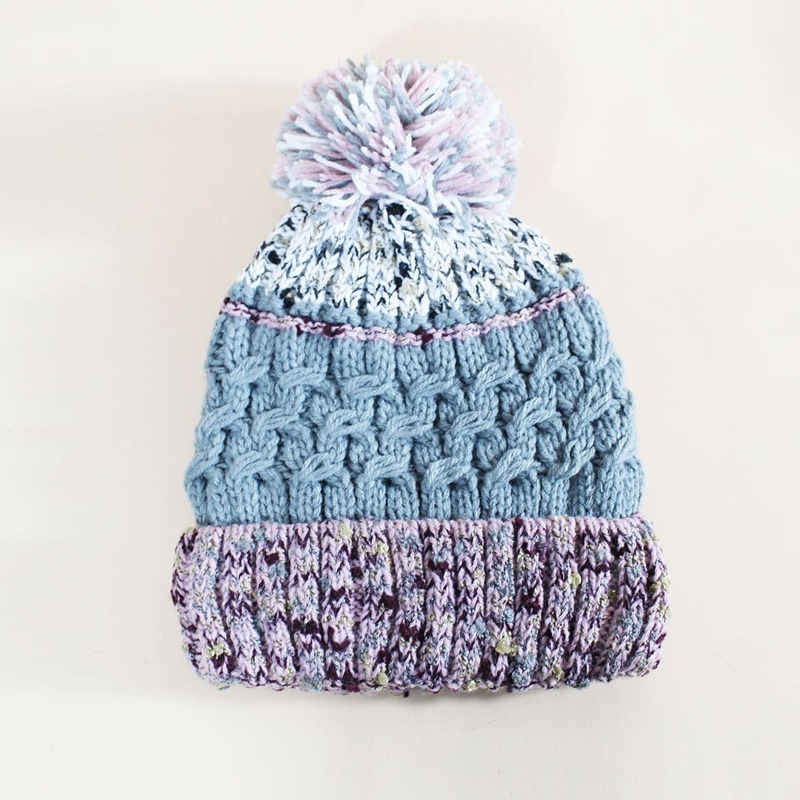 

Pom Pom Decor Beanie, Multicolor
