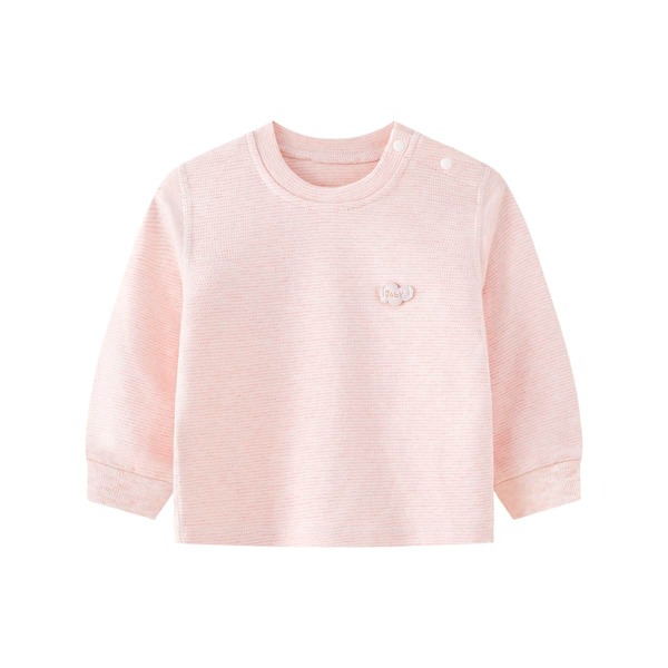 

Baby Girl Letter Patched Top, Baby pink