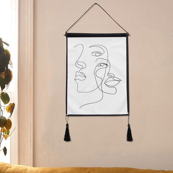 

Abstract Figure Graphic Hanging Wall Art, White