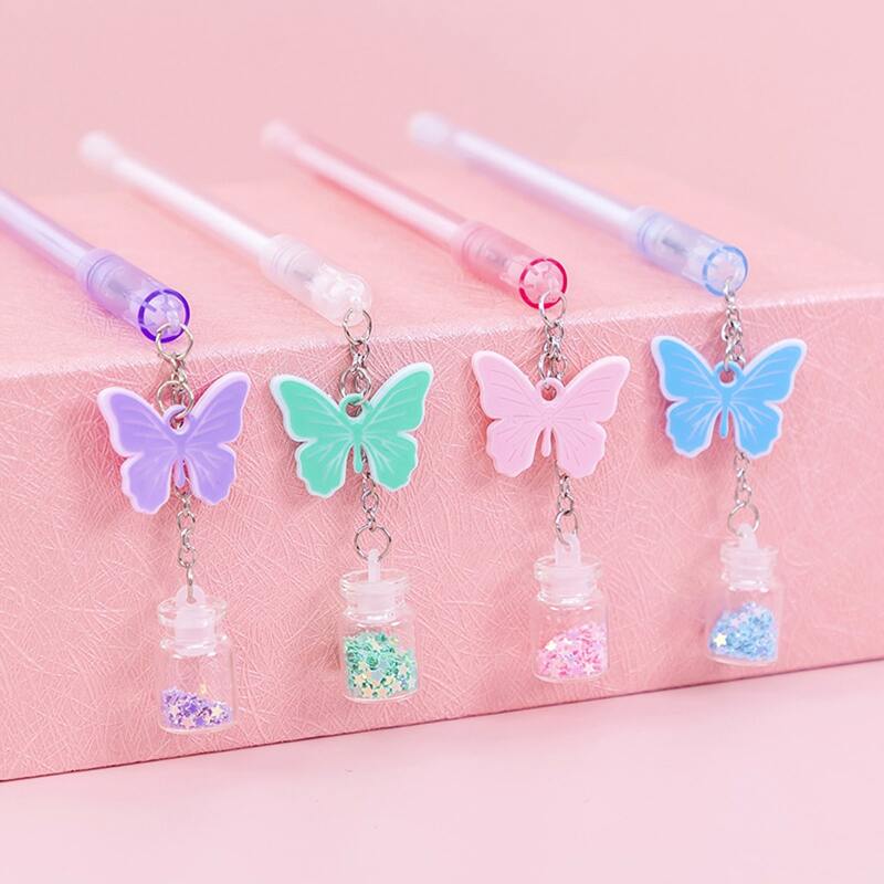 

4pcs Butterfly Gel Pen, Multicolor