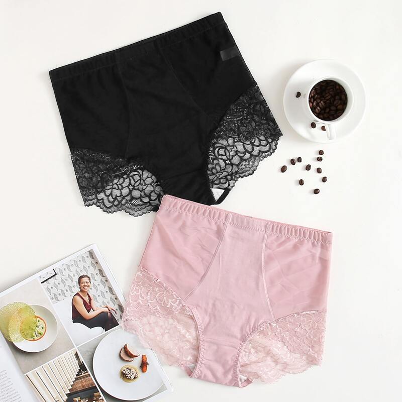 

2pack Lace Insert Panty Set, Multicolor