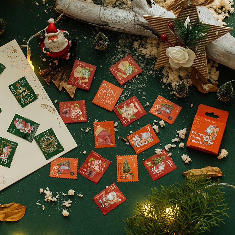 

1box Random Christmas Cartoon Sticker, Multicolor