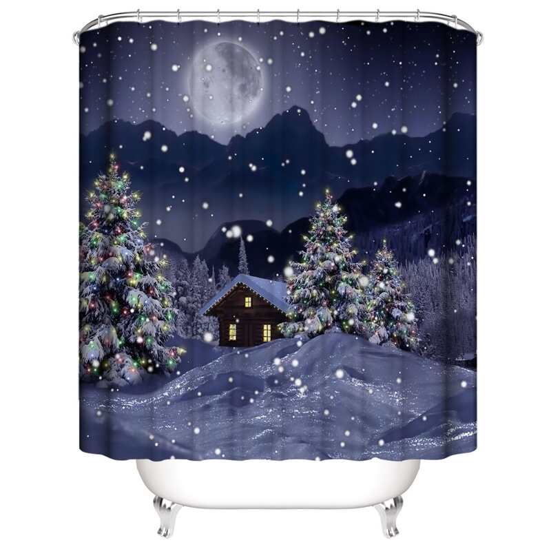 

Snow Scene Shower Curtain, Multicolor