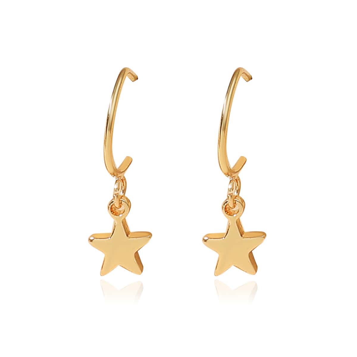 

Star Drop Earrings, Gold