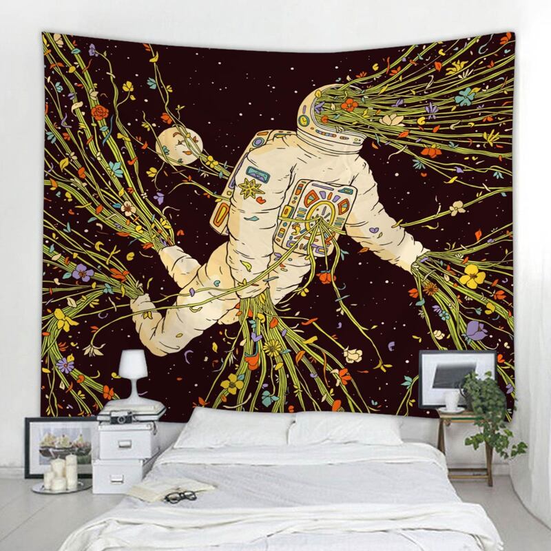 

Astronaut & Floral Tapestry, Multicolor