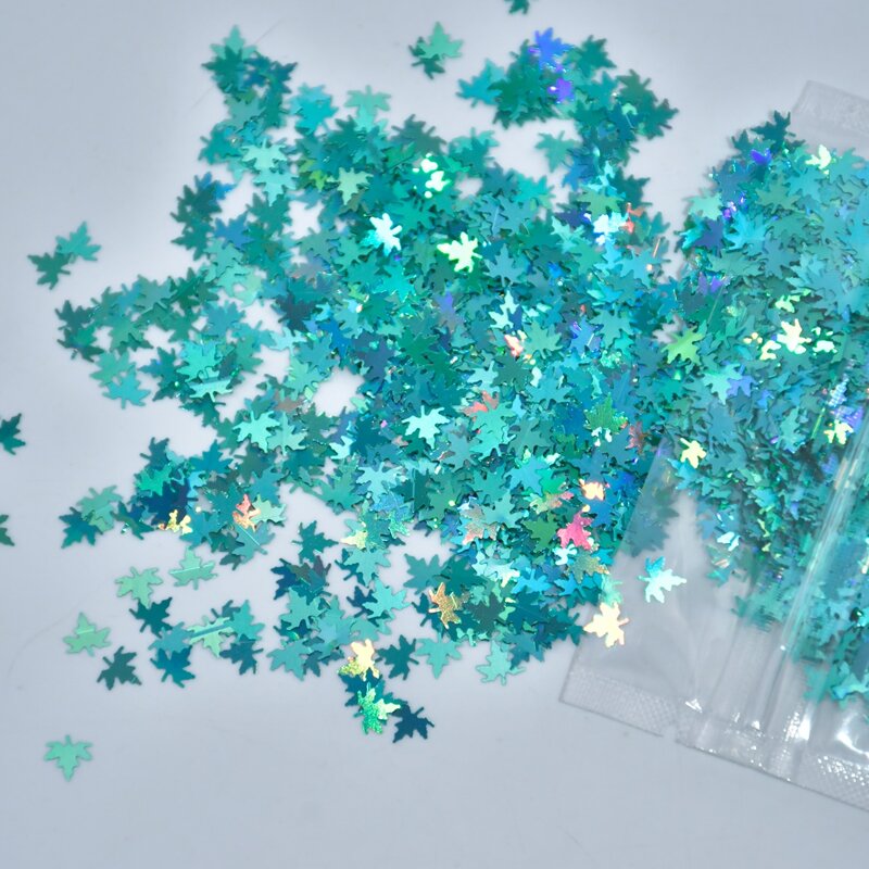 

1pc Maple Leaf Shaped Nail Art Decoration, Blue