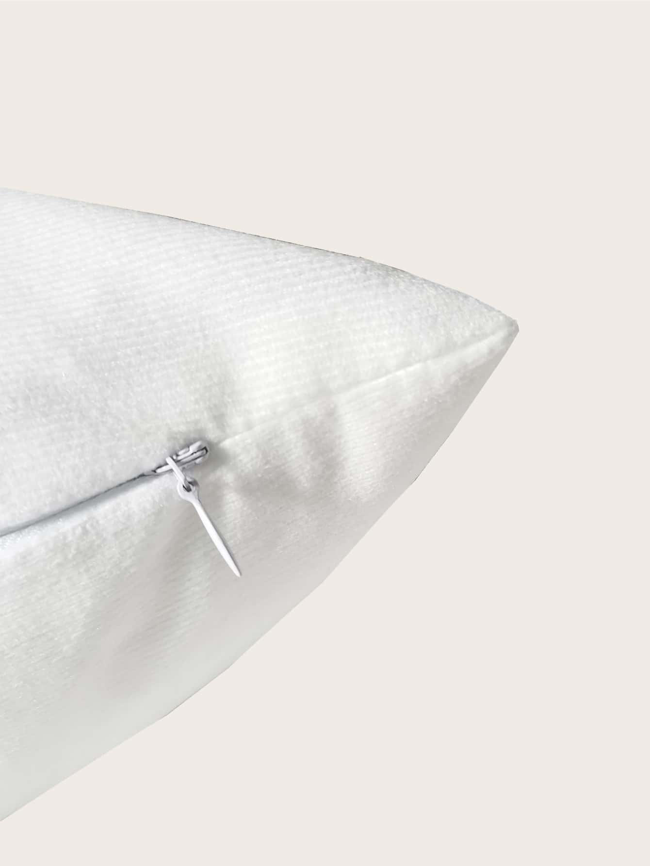 Housse de coussin à imprimé oiseau sans bourre