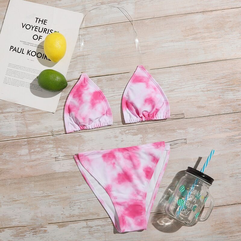 

Tie Dye Triangle Bikini Swimsuit, Multicolor