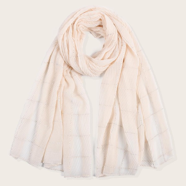 

Plaid Pattern Scarf, Beige