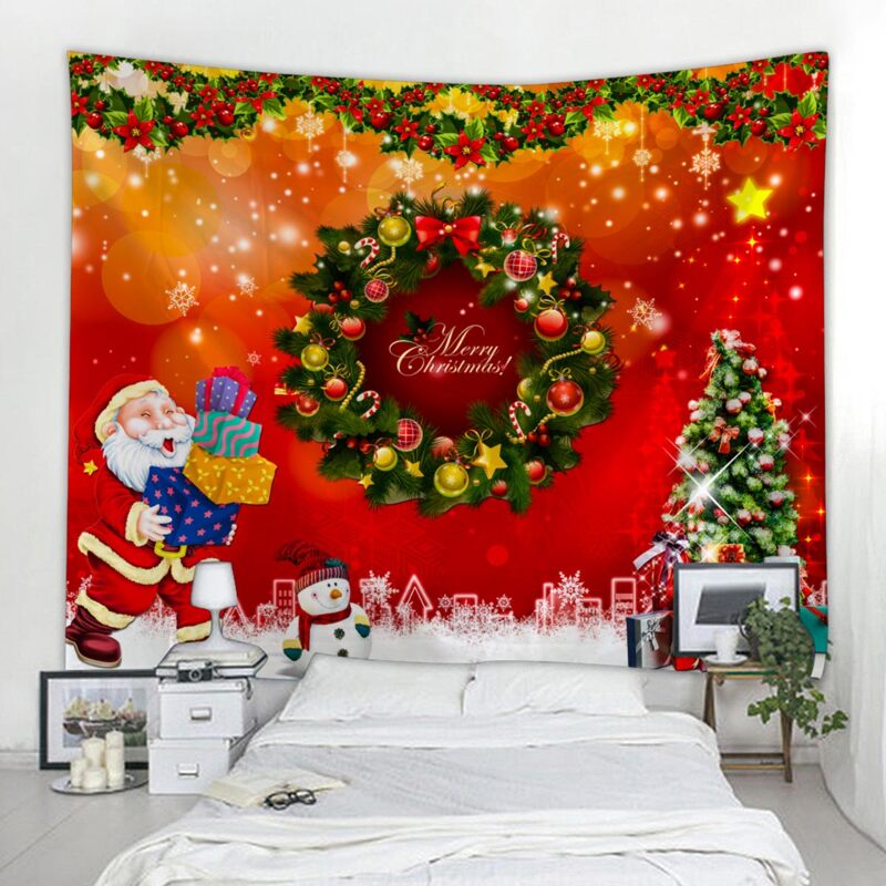 

Christmas Wreath Tapestry, Multicolor