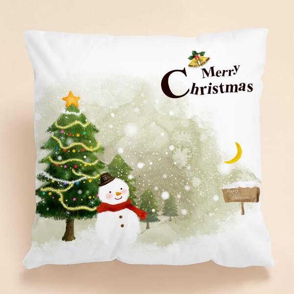 

Christmas Pattern Cushion Cover Without Filler, Multicolor