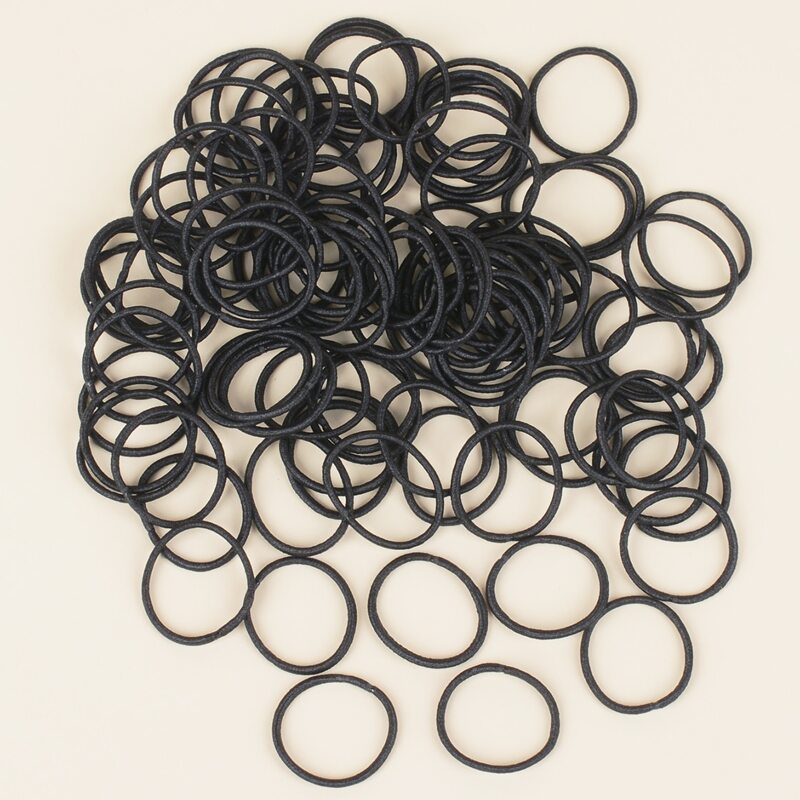 

100pcs Simple Hair Tie, Black
