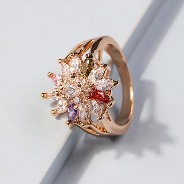 

Rhinestone Decor Ring, Multicolor