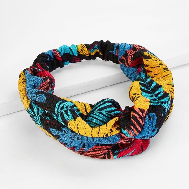 

Tropical Print Twist Headband, Multicolor