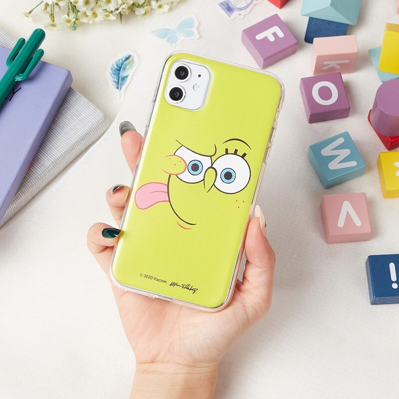

ROMWE X SpongeBob Cartoon iPhone Case, Yellow