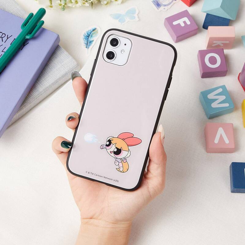

ROMWE X The Powerpuff Girls Cartoon iPhone Case, Baby pink