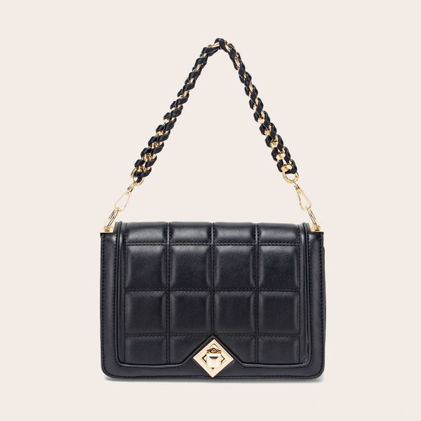 

Stitch Detail Shoulder Bag, Black