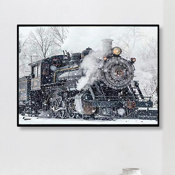

Train Print Diamond Painting Without Frame, Multicolor