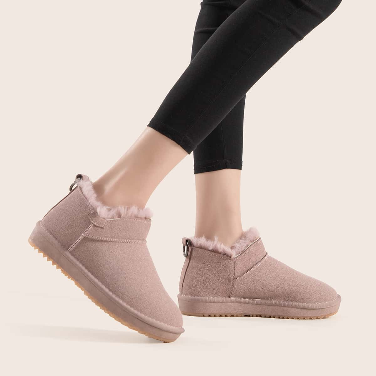 

Minimalist Wide Fit Snow Boots, Pink